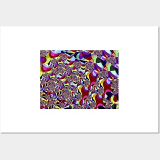 Multicoloured Abstract Fractal Design Posters and Art